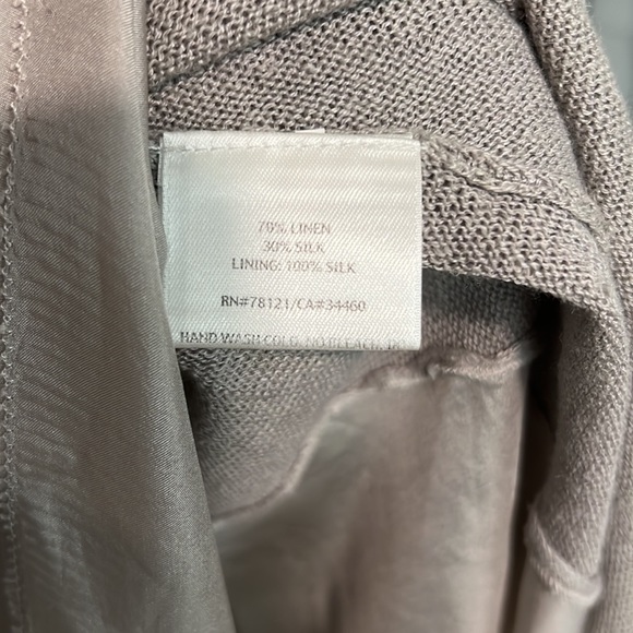 Eileen Fisher linen silk high and low dress. - Picture 8 of 8
